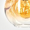Ripoll hanging light, globe light, pendant light Amber, clear, 1-light source