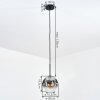 Ripoll hanging light, globe light, pendant light clear, Smoke-coloured, 1-light source