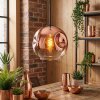 Ripoll hanging light, globe light, pendant light clear, coppery, 1-light source