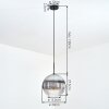 Koyoto hanging light, globe light, pendant light clear, Smoke-coloured, 1-light source