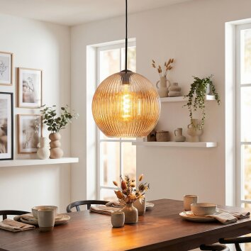 Koyoto hanging light, globe light, pendant light Amber, 1-light source