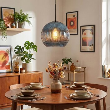 Koyoto hanging light, globe light, pendant light blue, 1-light source