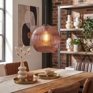 Koyoto hanging light, globe light, pendant light coppery, 1-light source