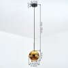 Ripoll hanging light, globe light, pendant light gold, 1-light source