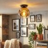 Ripoll ceiling light, globe light gold, clear, 1-light source