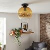 Koyoto ceiling light, globe light 25 cm gold, clear, 1-light source