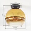 Koyoto ceiling light, globe light 25 cm gold, clear, 1-light source