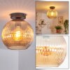 Koyoto ceiling light, globe light 25 cm Amber, 1-light source