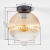 Koyoto ceiling light, globe light 25 cm Amber, clear, 1-light source