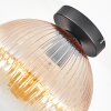 Koyoto ceiling light, globe light 25 cm Amber, clear, 1-light source