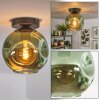 Ripoll ceiling light, globe light green, 1-light source