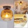 Ripoll ceiling light, globe light gold, clear, 1-light source