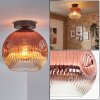 Ripoll ceiling light, globe light clear, coppery, 1-light source