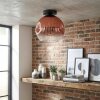 Ripoll ceiling light, globe light clear, coppery, 1-light source