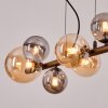 Chehalis hanging light, globe light, pendant light Amber, Smoke-coloured, 8-light sources