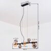 Chehalis hanging light, globe light, pendant light Amber, Smoke-coloured, 8-light sources