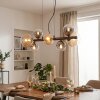 Chehalis hanging light, globe light, pendant light Amber, clear, Smoke-coloured, 8-light sources
