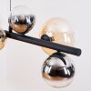 Chehalis hanging light, globe light, pendant light Amber, clear, Smoke-coloured, 8-light sources