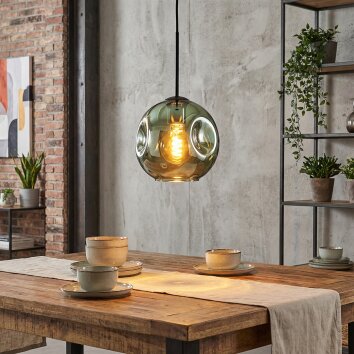 Ripoll hanging light, globe light, pendant light green, 1-light source