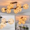 Basto ceiling light, globe light Ecru, 8-light sources