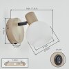 Lumox wall light, wall spotlight beige, black, 1-light source