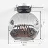Ripoll ceiling light, globe light Smoke-coloured, 1-light source