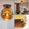 Ripoll ceiling light, globe light gold, 1-light source