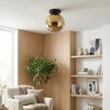 Ripoll ceiling light, globe light gold, 1-light source