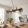 Chehalis hanging light, globe light, pendant light Amber, Smoke-coloured, 8-light sources