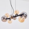 Chehalis hanging light, globe light, pendant light Amber, Smoke-coloured, 8-light sources