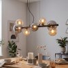 Chehalis hanging light, globe light, pendant light Amber, Smoke-coloured, 8-light sources