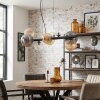 Chehalis hanging light, globe light, pendant light Amber, clear, Smoke-coloured, 8-light sources