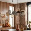Chehalis hanging light, globe light, pendant light Amber, Smoke-coloured, 8-light sources
