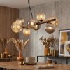 Chehalis hanging light, globe light, pendant light Amber, Smoke-coloured, 8-light sources