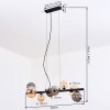Chehalis hanging light, globe light, pendant light Amber, Smoke-coloured, 8-light sources