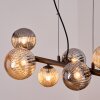 Chehalis hanging light, globe light, pendant light Amber, Smoke-coloured, 8-light sources