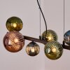 Chehalis hanging light, globe light, pendant light blue, green, coppery, 8-light sources