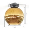 Koyoto ceiling light, globe light 25 cm gold, 1-light source