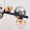 Chehalis hanging light, globe light, pendant light Amber, clear, Smoke-coloured, 8-light sources