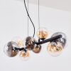 Chehalis hanging light, globe light, pendant light Amber, clear, Smoke-coloured, 8-light sources