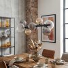 Chehalis hanging light, globe light, pendant light Amber, clear, Smoke-coloured, 8-light sources