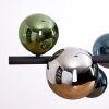 Chehalis hanging light, globe light, pendant light blue, chrome, green, Smoke-coloured, 8-light sources
