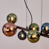 Chehalis hanging light, globe light, pendant light blue, green, coppery, 8-light sources