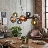 Chehalis hanging light, globe light, pendant light blue, chrome, green, coppery, Smoke-coloured, 8-light sources