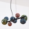 Chehalis hanging light, globe light, pendant light blue, green, coppery, 8-light sources