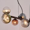 Chehalis hanging light, globe light, pendant light blue, green, clear, coppery, 8-light sources