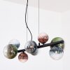 Chehalis hanging light, globe light, pendant light blue, green, clear, coppery, 8-light sources