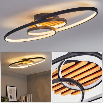 Garol ceiling light LED Ecru, black, 1-light source