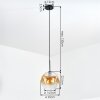 Ripoll hanging light, globe light, pendant light Amber, clear, 1-light source