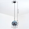 Ripoll hanging light, globe light, pendant light blue, 1-light source